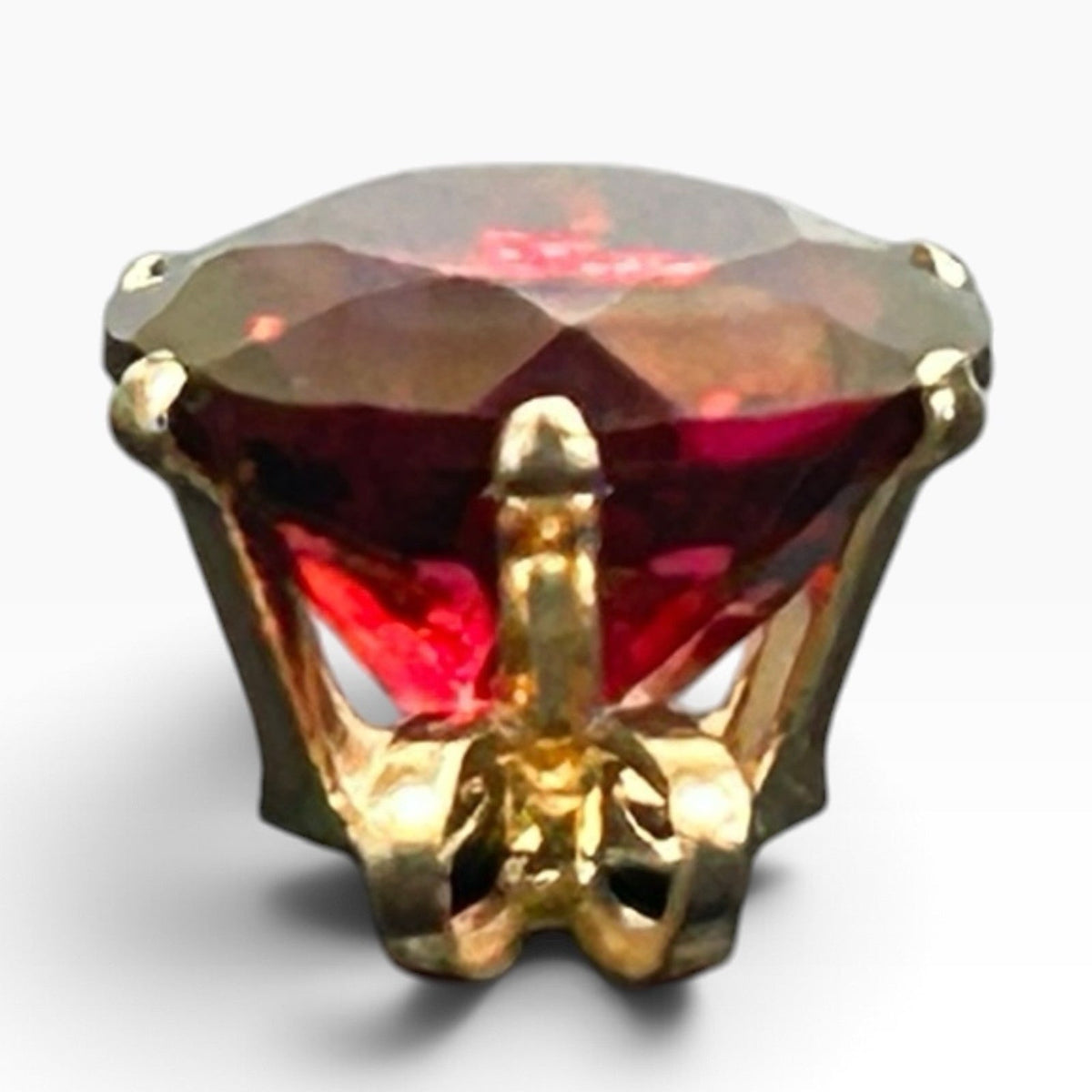14K Yellow Gold Gemstones Solitaire Pendant 6-Prong Basket Quiet Luxury Wearable