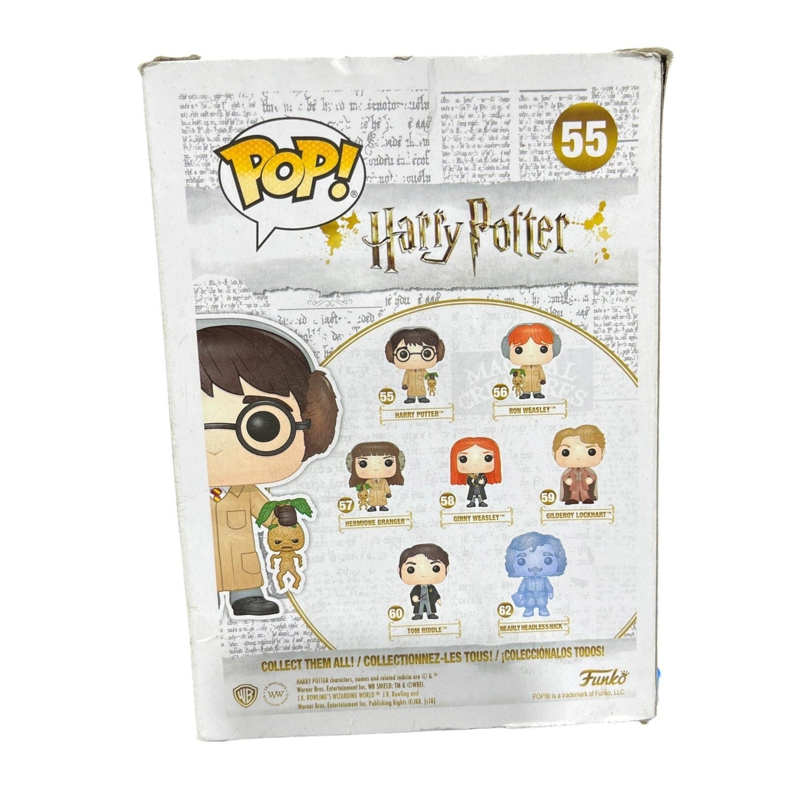 Funko Pop Harry Potter 55 with Mandrake Herbology Vinyl Figure 2018 Box Wear