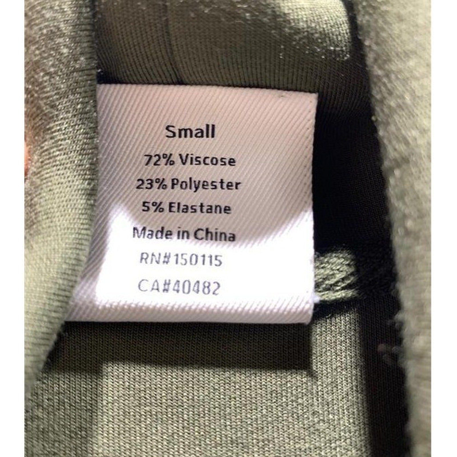 Varley Freya Sweat Olive Green DoubleSoft Cowl Neck Drawstring Pullover Small
