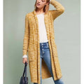 Anthropologie Marled Abigail Duster Cardigan Mustard Yellow S