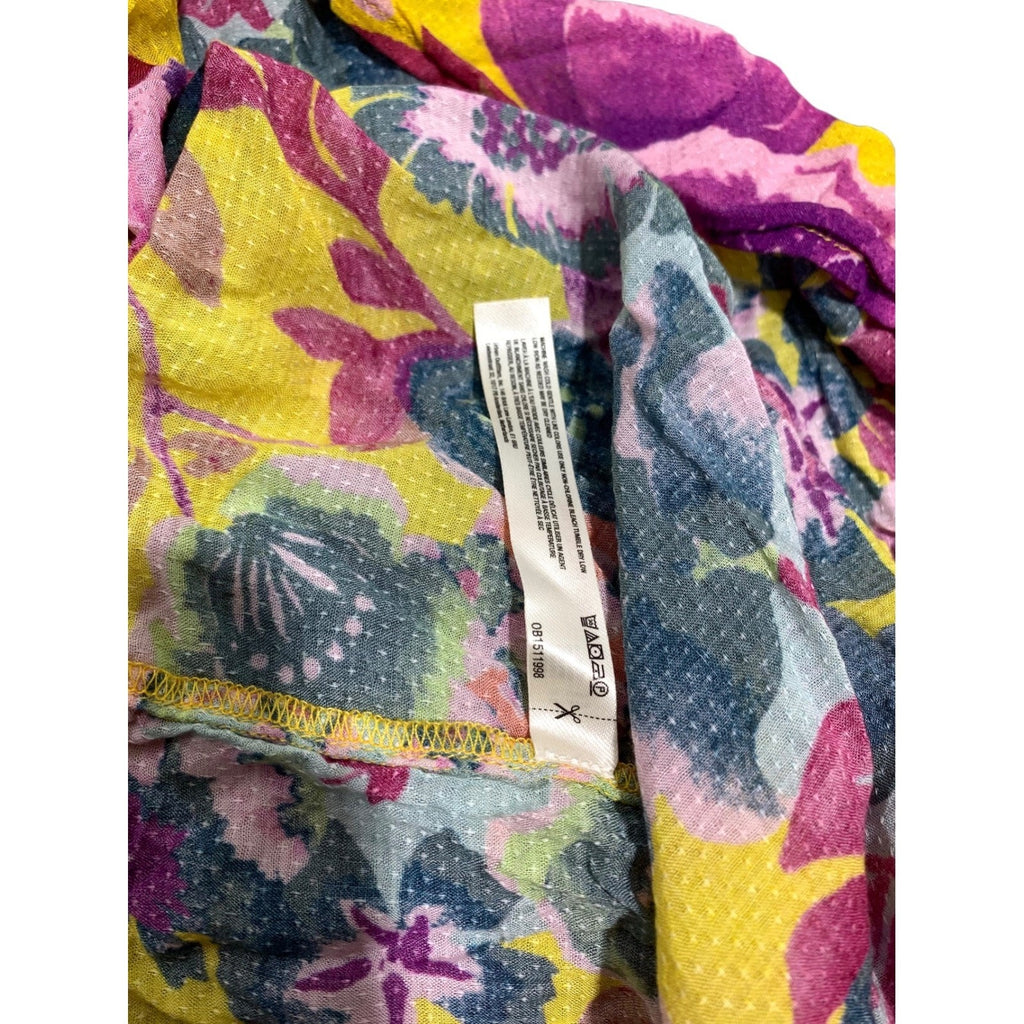 Anthropologie Printed Maxi Dress Cover Up Womens Medium Multi Color Strappy Back