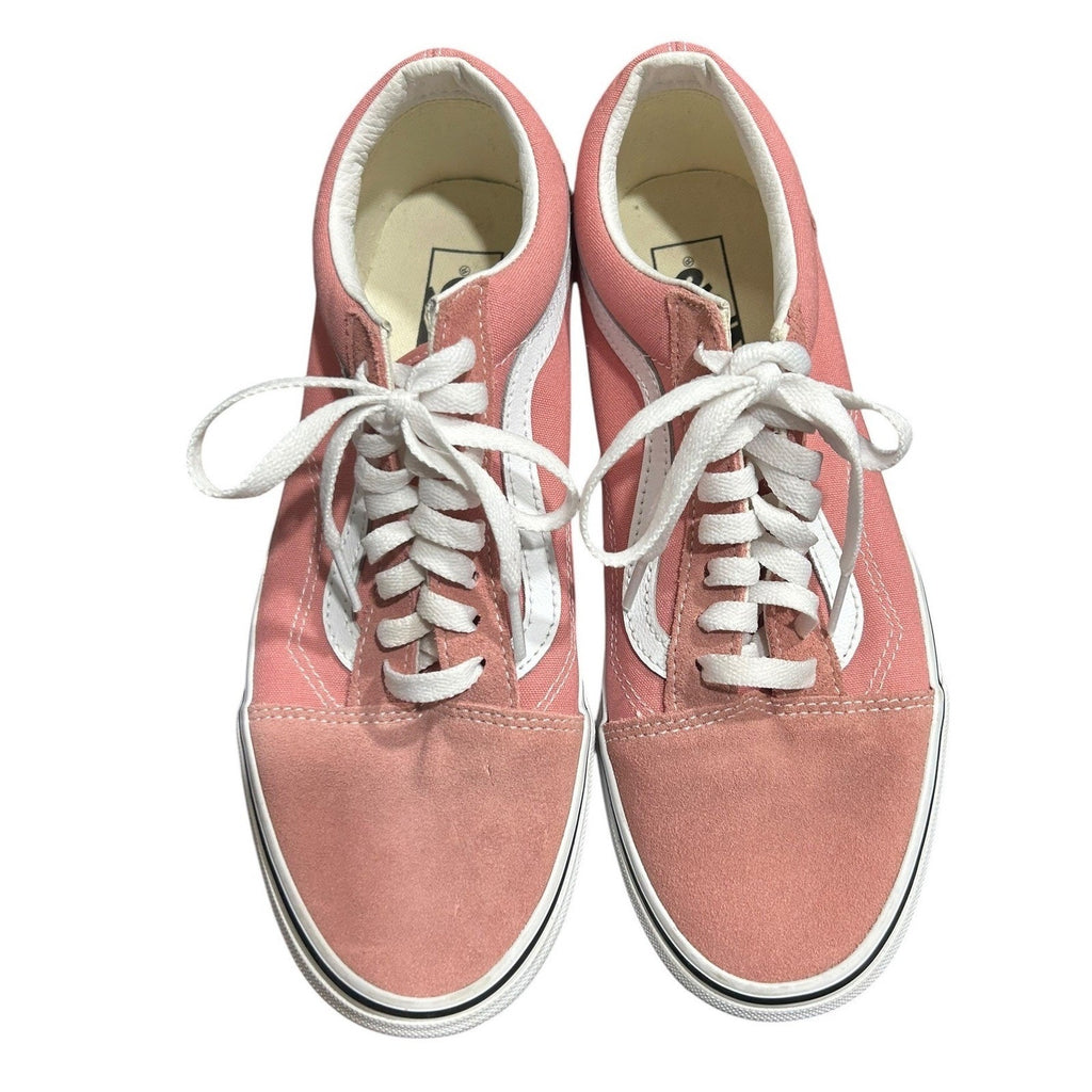 Vans Old Skool Salmon Pink Suede Canvas Skate Shoes Mens 8.5 Womens 10