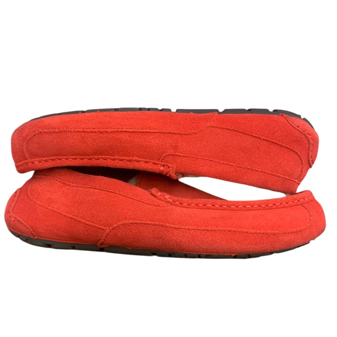 UGG Australia Men's Ascot Slippers Samba Red 1101110 Shoe Sheepskin Suede SZ 9