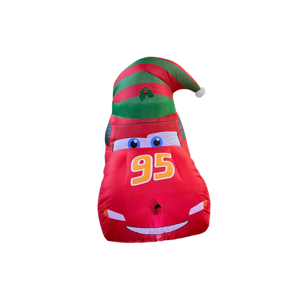 Disney Pixar Cars Lightning McQueen Christmas Inflatable 3.5 ft Elf Hat LED