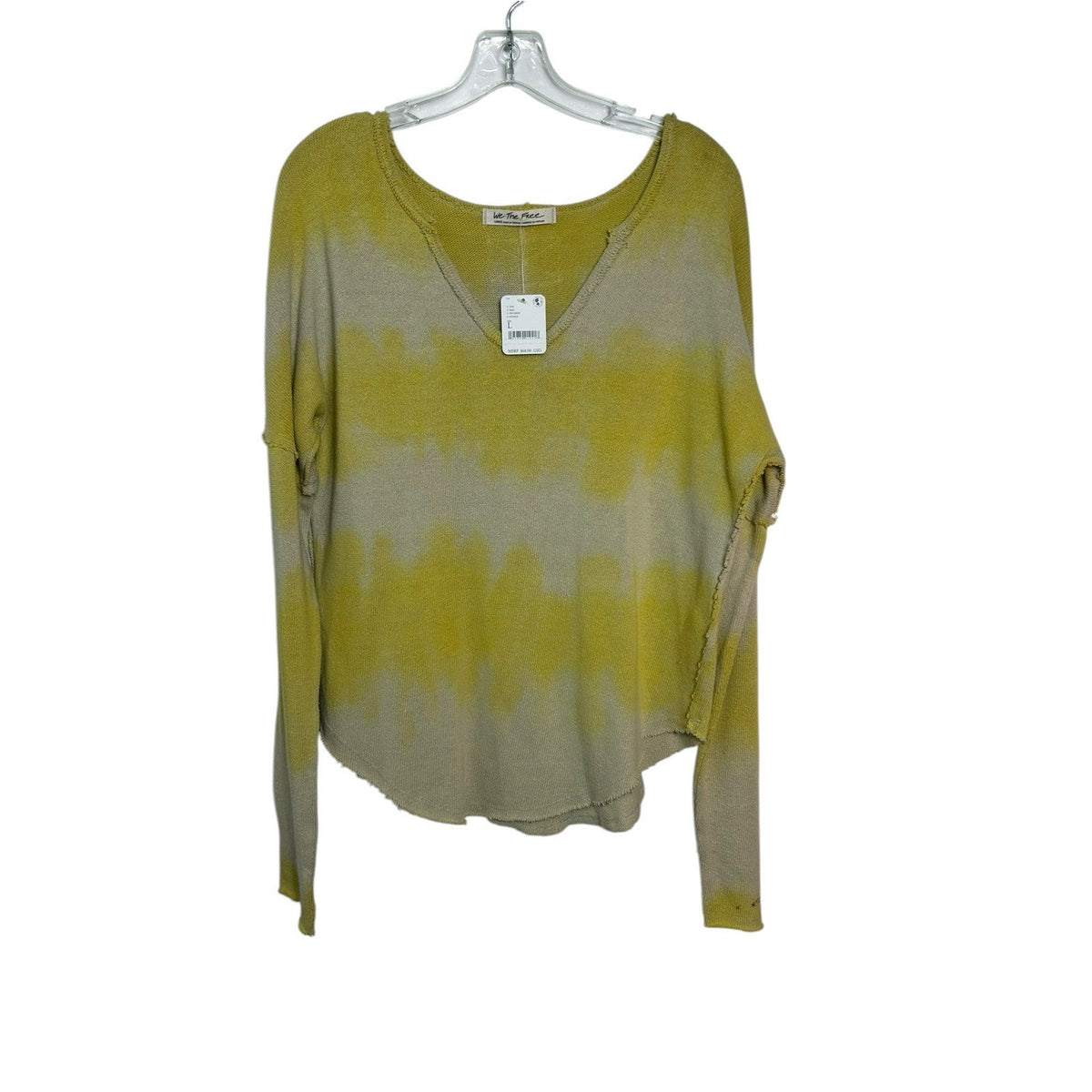 We The Free Free People Come And Get It Washed Top Khaki Yellow L OB1240838 fall