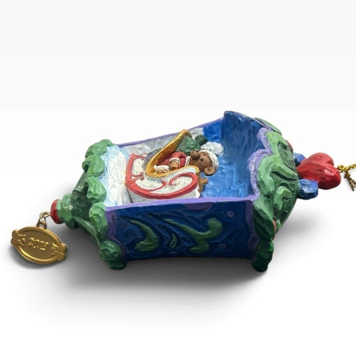 Jim Shore Heartwood Creek 2013 Bear in Sleigh Lantern Christmas Ornament 4034403