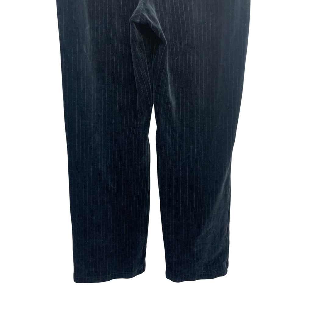 St. John Sport by Marie Gray Pinstripe Velour Sweatpants SZ S