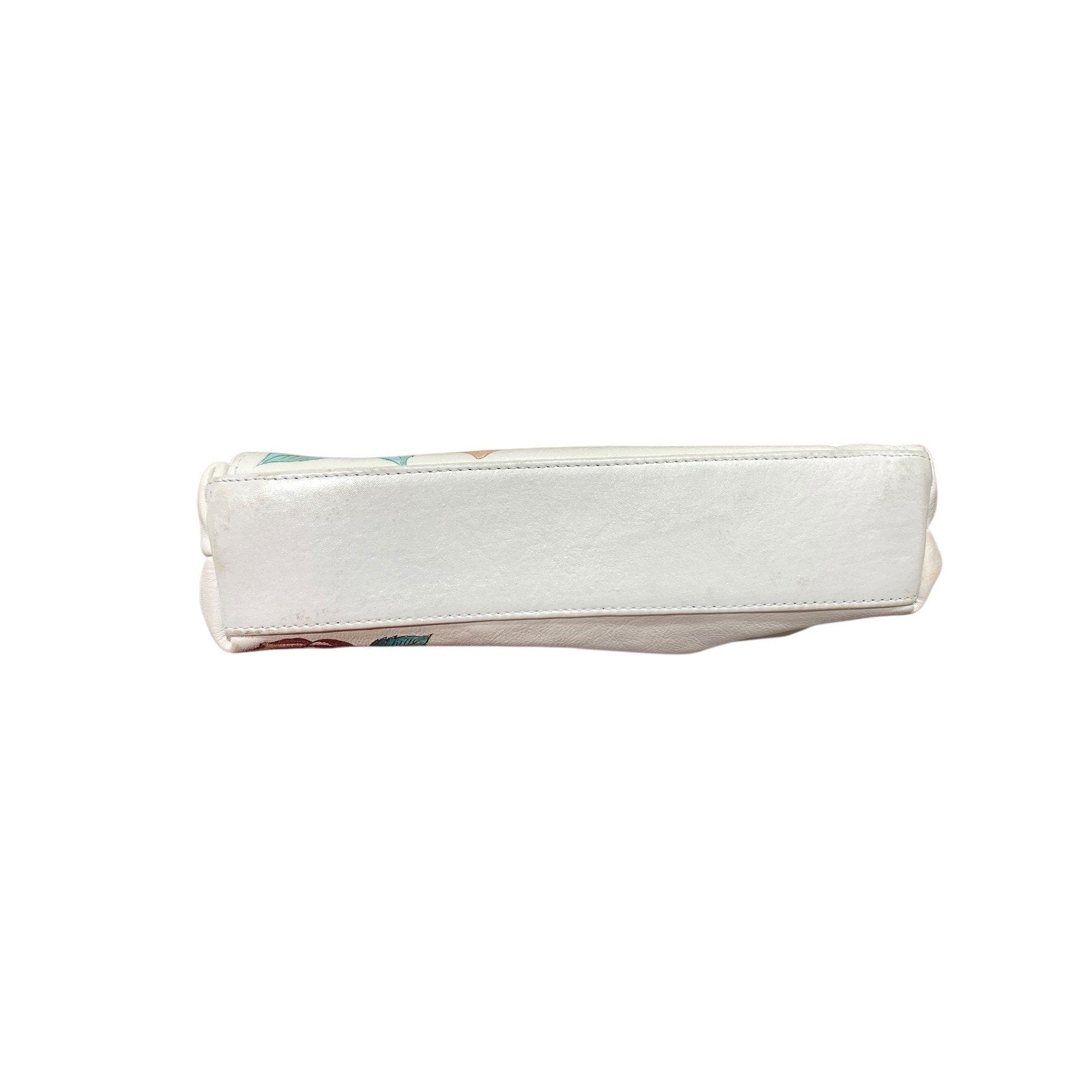 Anuschka Hand Painted Leather Floral Bee Crossbody Bag White RFID Organizer
