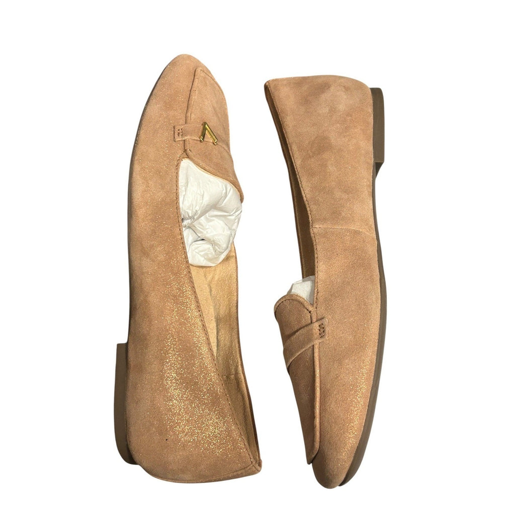 Vionic Hayes Skimmer Loafer Polluted Rose Gold Leather Square Toe Gold V sz 11