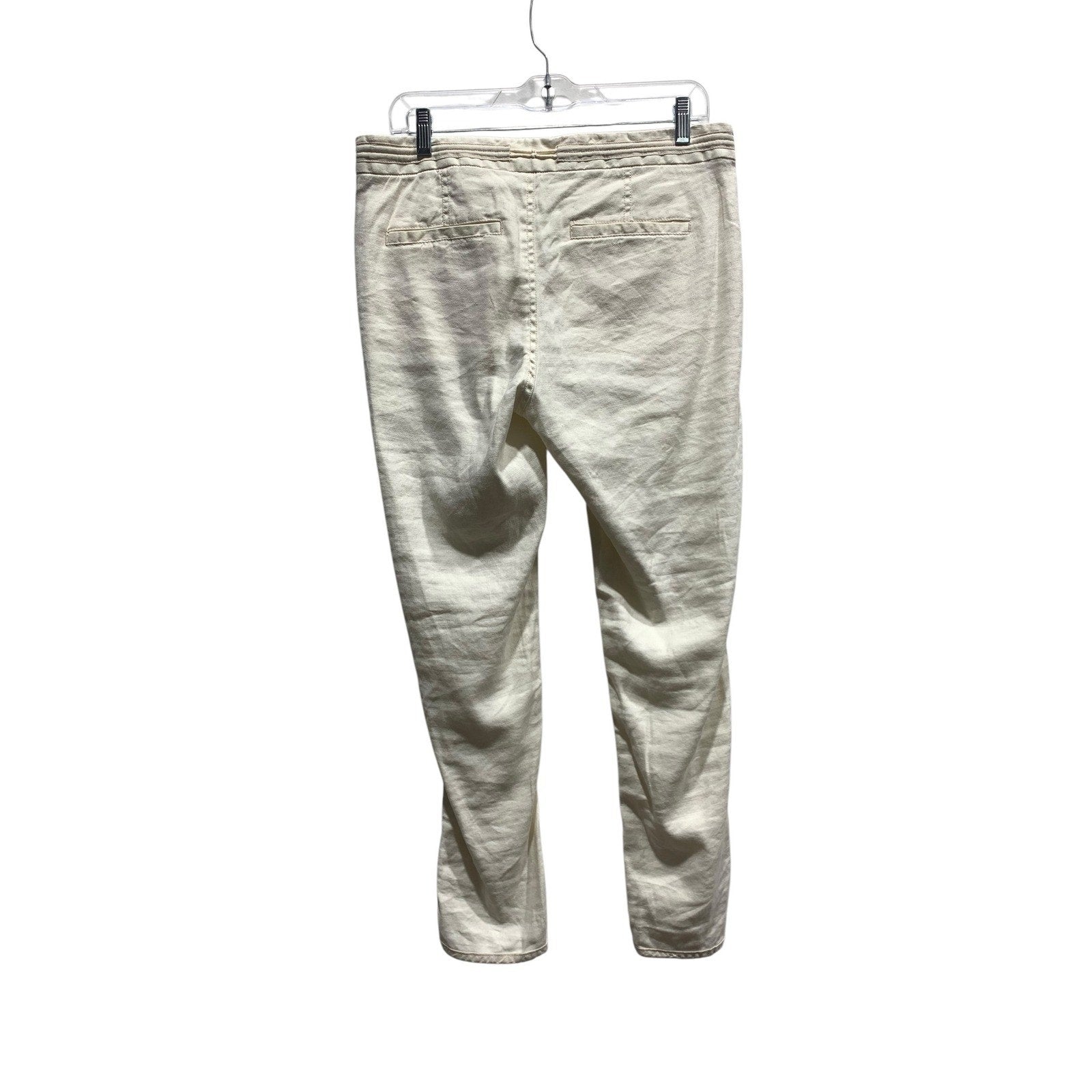 Pilcro and the Letterpress No 29 Cream Drawstring Tapered Pants Womens Size 29