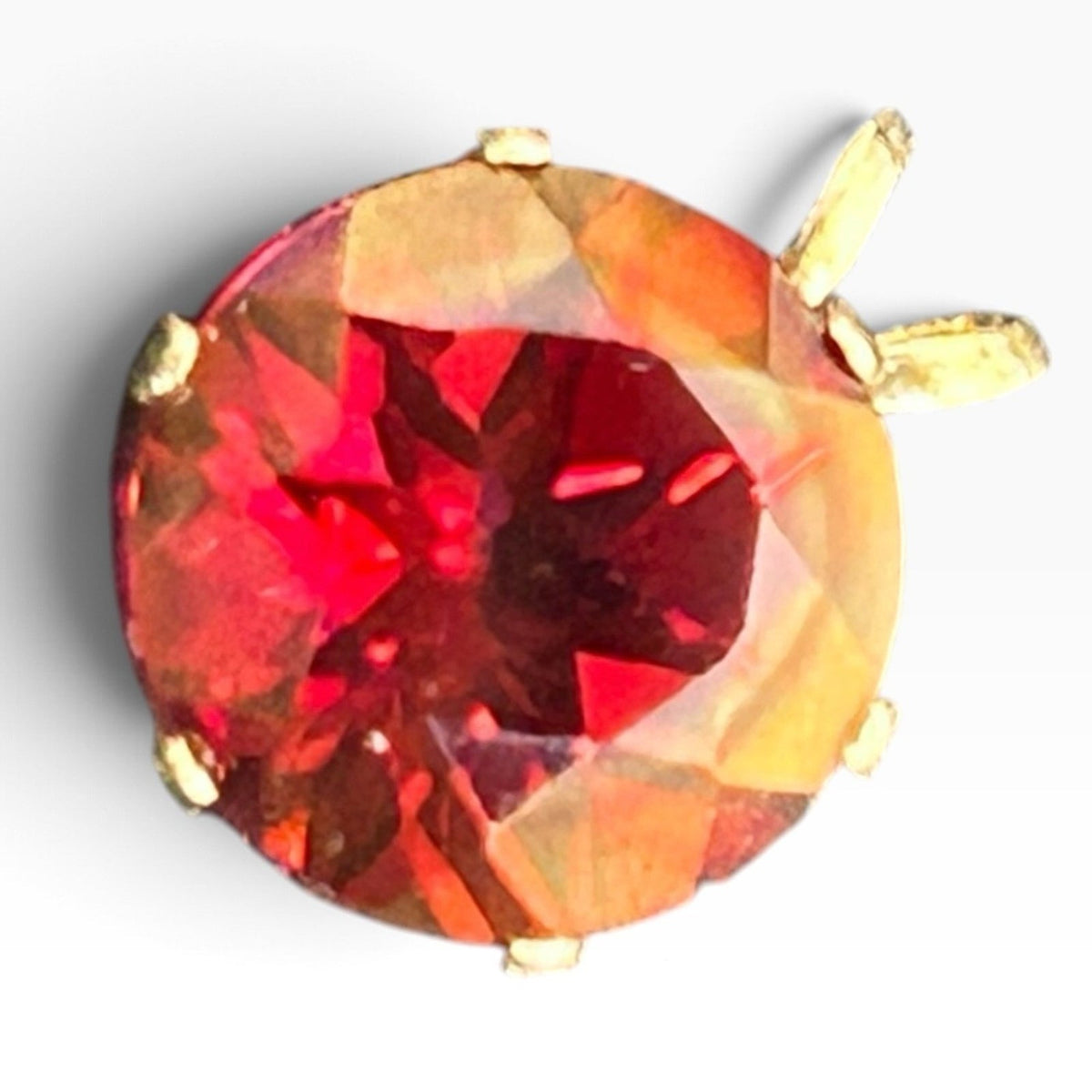 14K Yellow Gold Gemstones Solitaire Pendant 6-Prong Basket Quiet Luxury Wearable