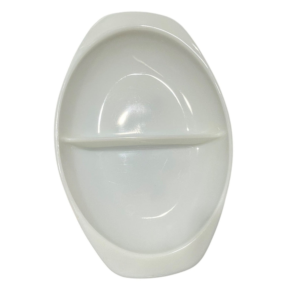 Pyrex 1063 White Milk Glass Divided Oval Casserole Dish 1.5 Qt Made in USA