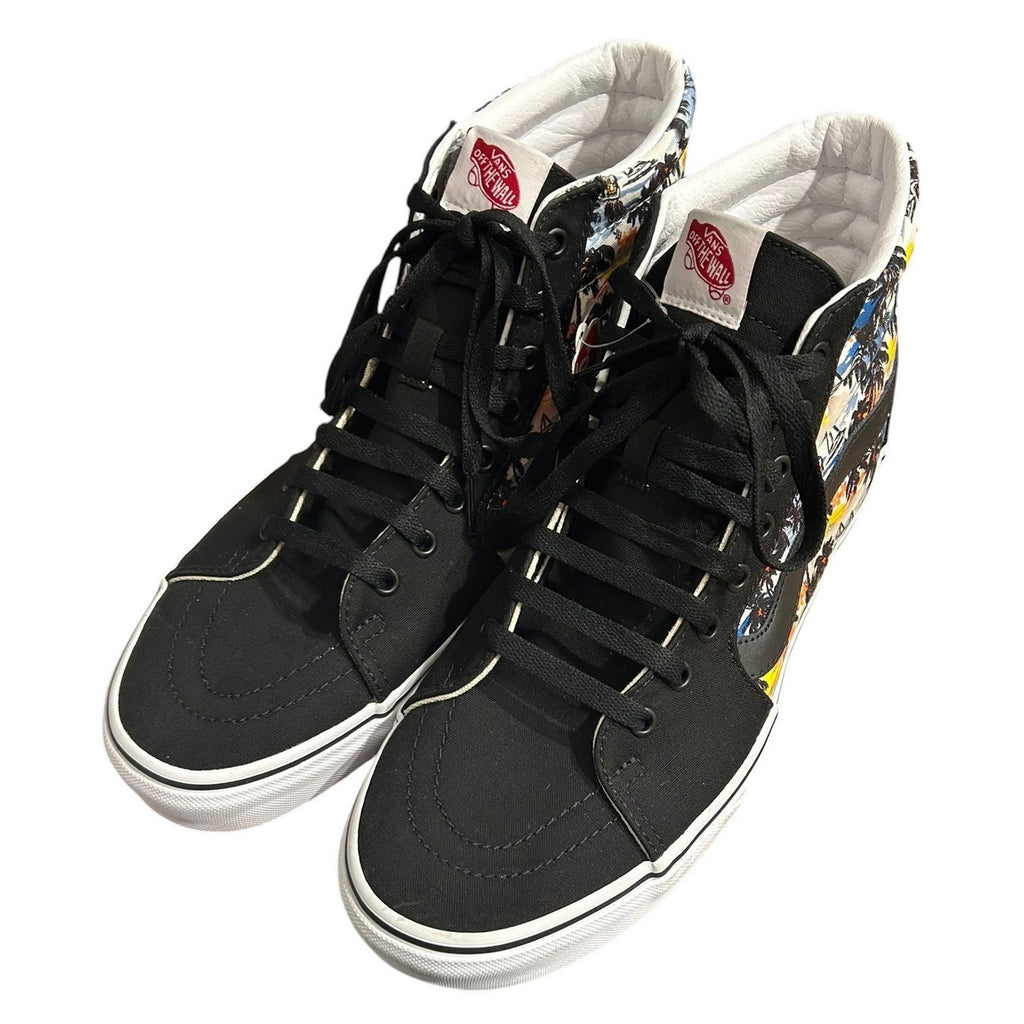 Vans Sk8-Hi Customs Mens 12 Black Tropical Palm Tree Print High Top Sneakers