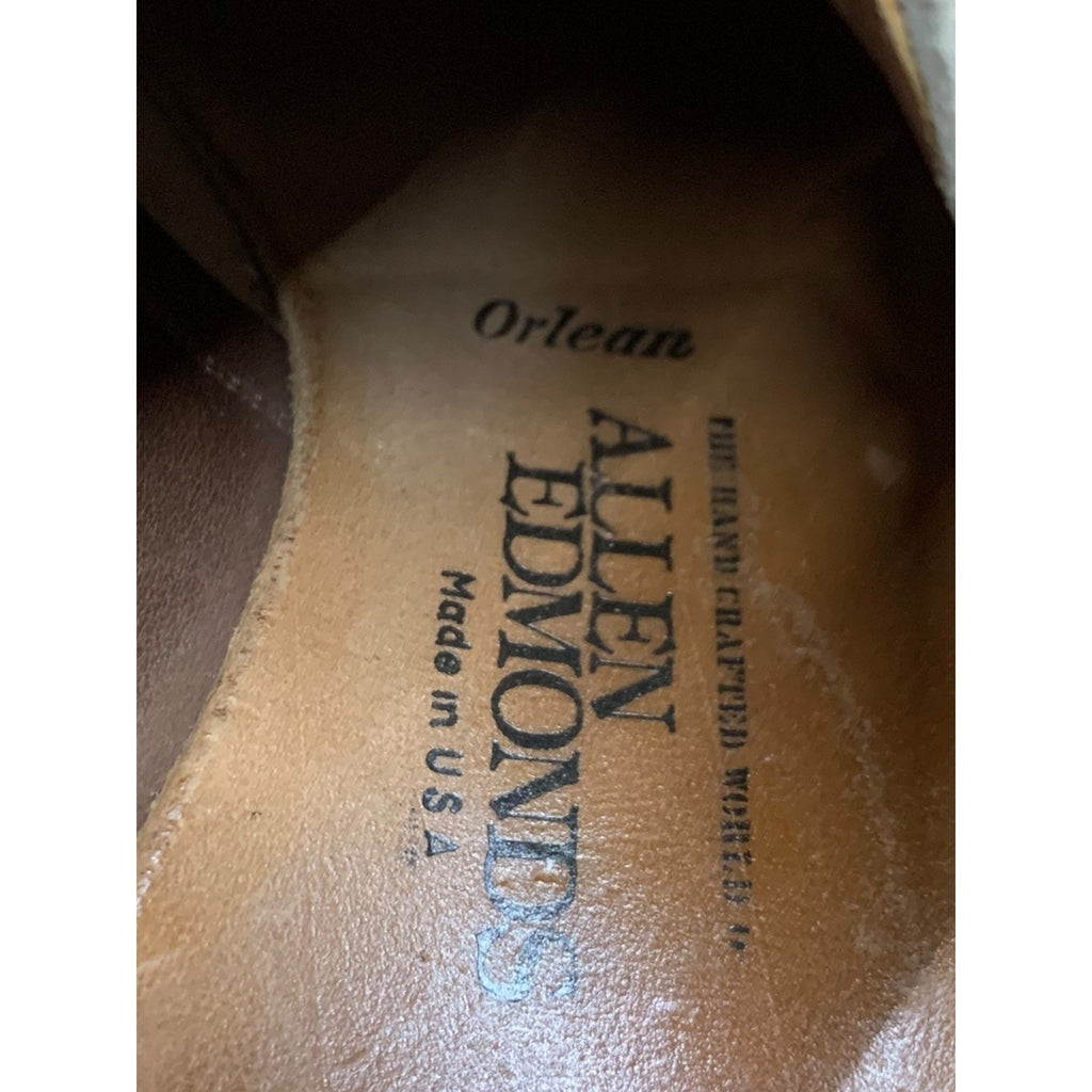 ALLEN EDMONDS MENS TAN BEIGE BOONE OXFORD SUEDE1 Size 10 RR