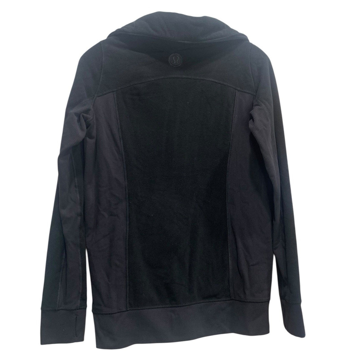 Lululemon Post Chaturanga Half Zip Fleece Pullover Black Size 4 Thumbholes cozy
