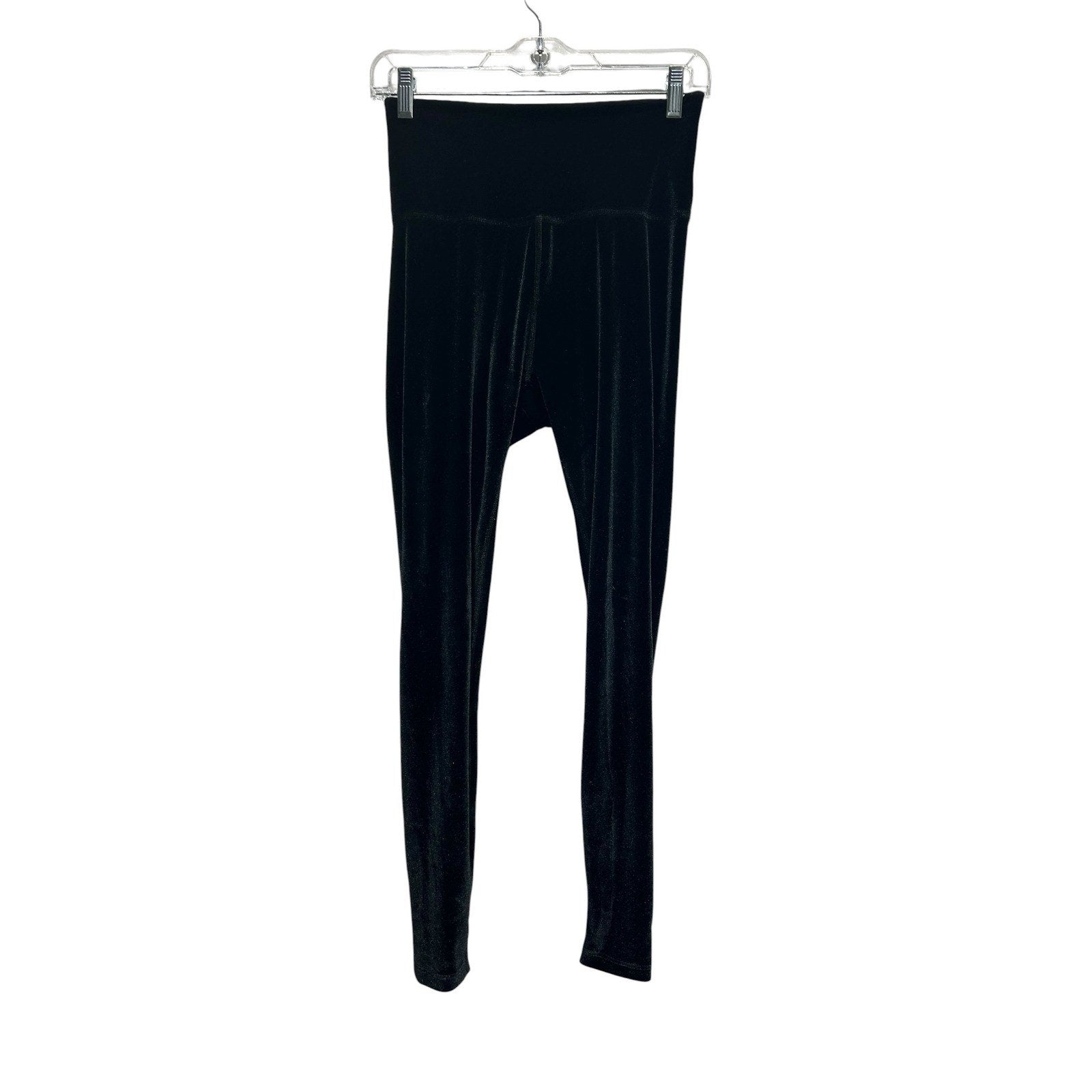 Beyond Yoga Womens Black Velvet Shimmer High Waisted Leggings Size M Loungewear