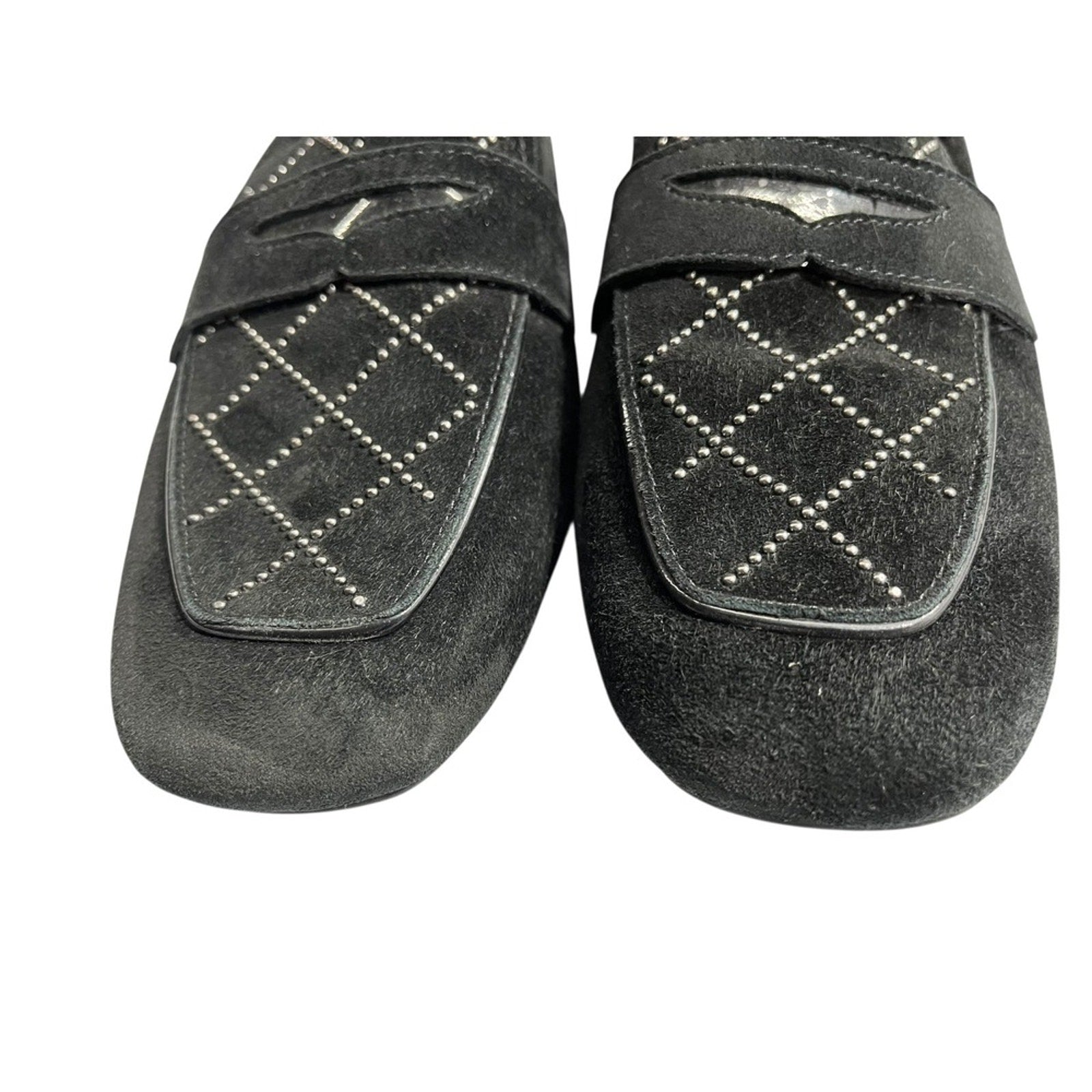 Donald Pliner Women's Bel Kid Suede Loafers Black Womens Size 7M