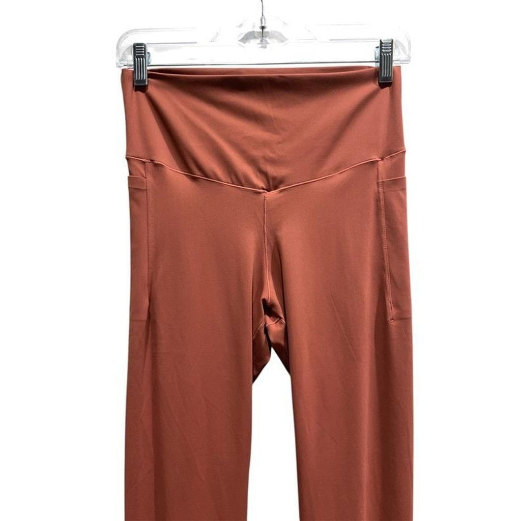 Soma 24/7 High Waist Leggings Terracotta Rust Orange Side Pockets Size M 804381