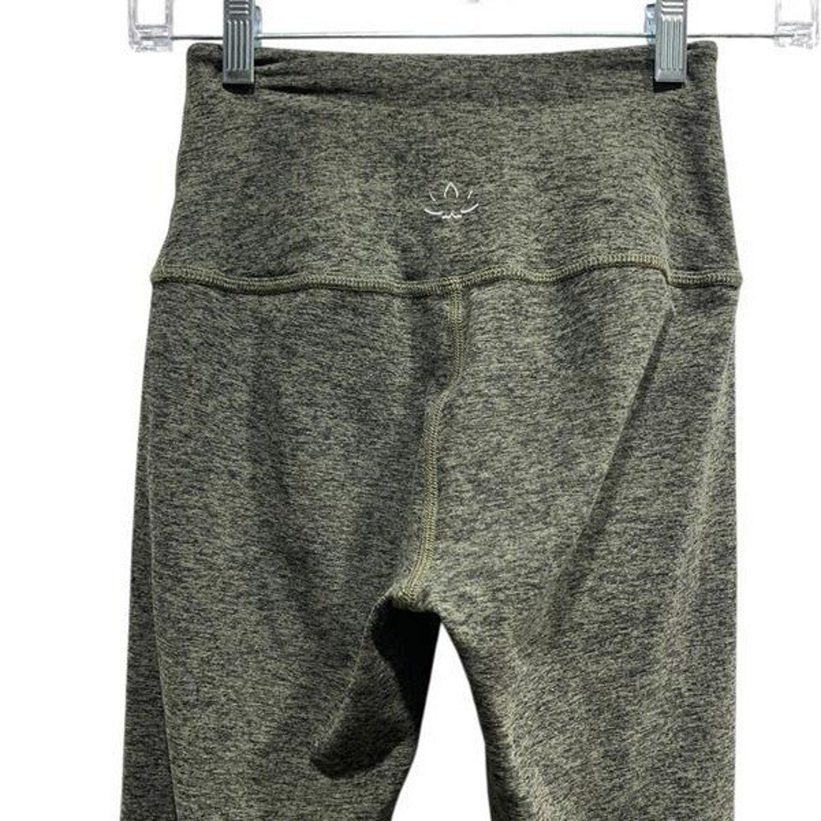 Beyond Yoga Womens High Waisted Space Dye Leggings Aviator Green Heathered Small