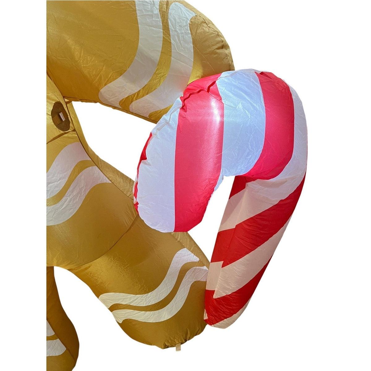 8ft Christmas Gingerbread Man Inflatable Lighted Yard Decoration Santa Hat Gift