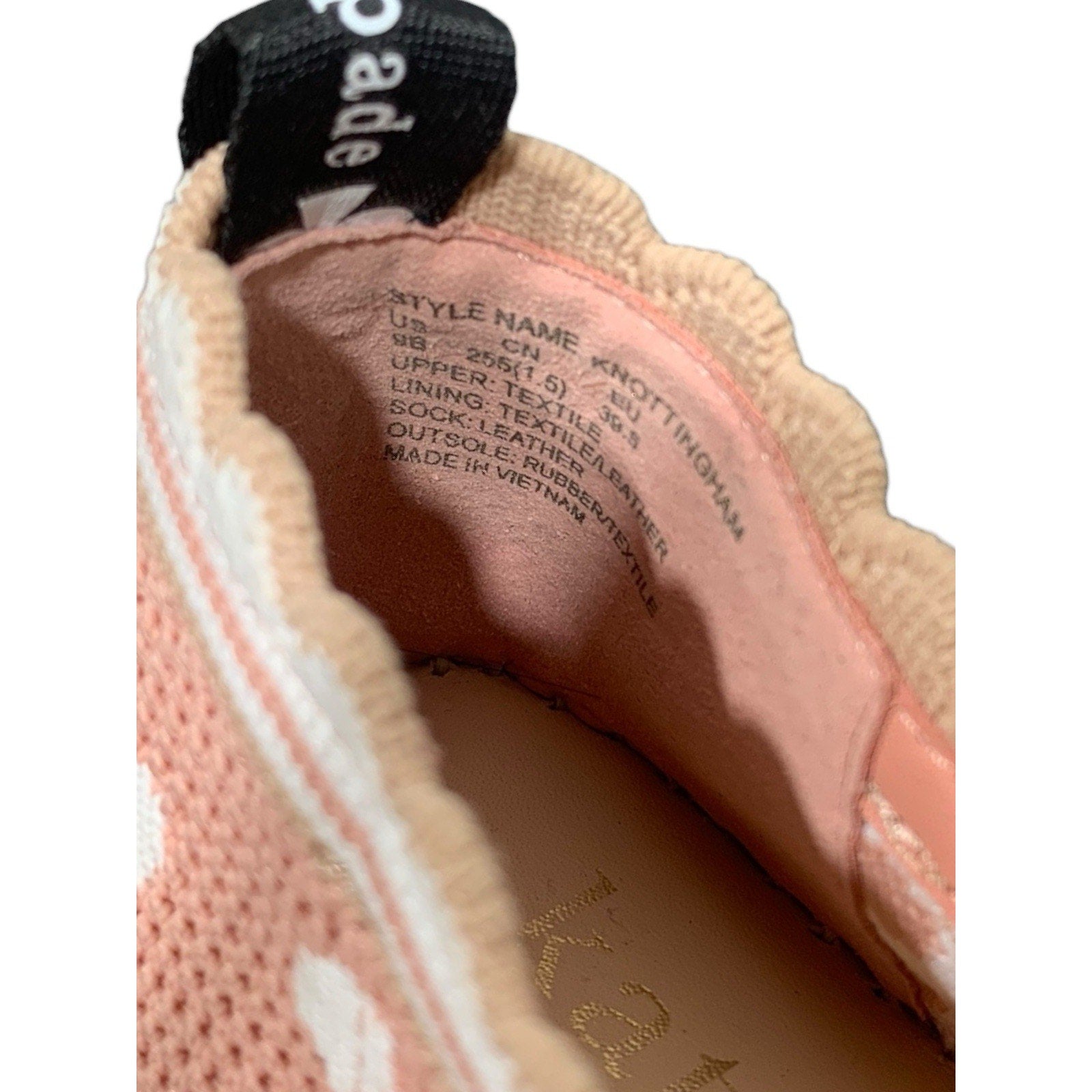 Kate Spade Knottingham Scallop Polka Dot Espadrilles Lace Women's 9B PINK