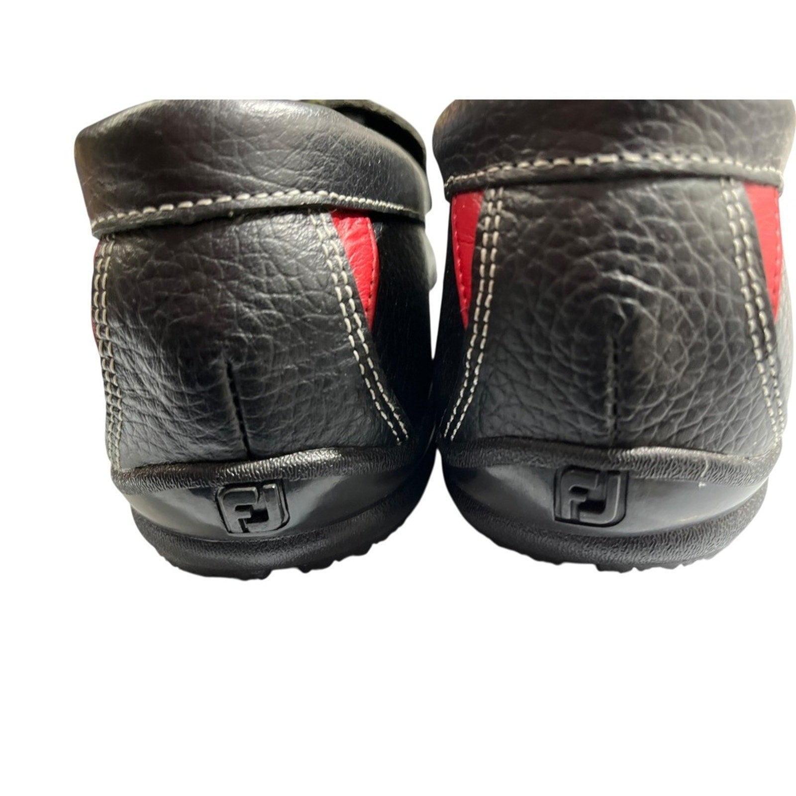 FootJoy Mens Black Leather Driving Moccasin Loafers Golf Shoes Size 8.5M
