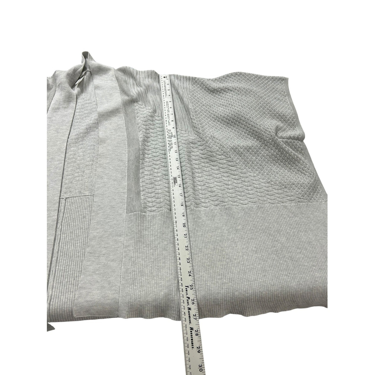 Lululemon Dream Weaver Wrap Heathered Grey Knit Cashmere Blend Cardigan OS