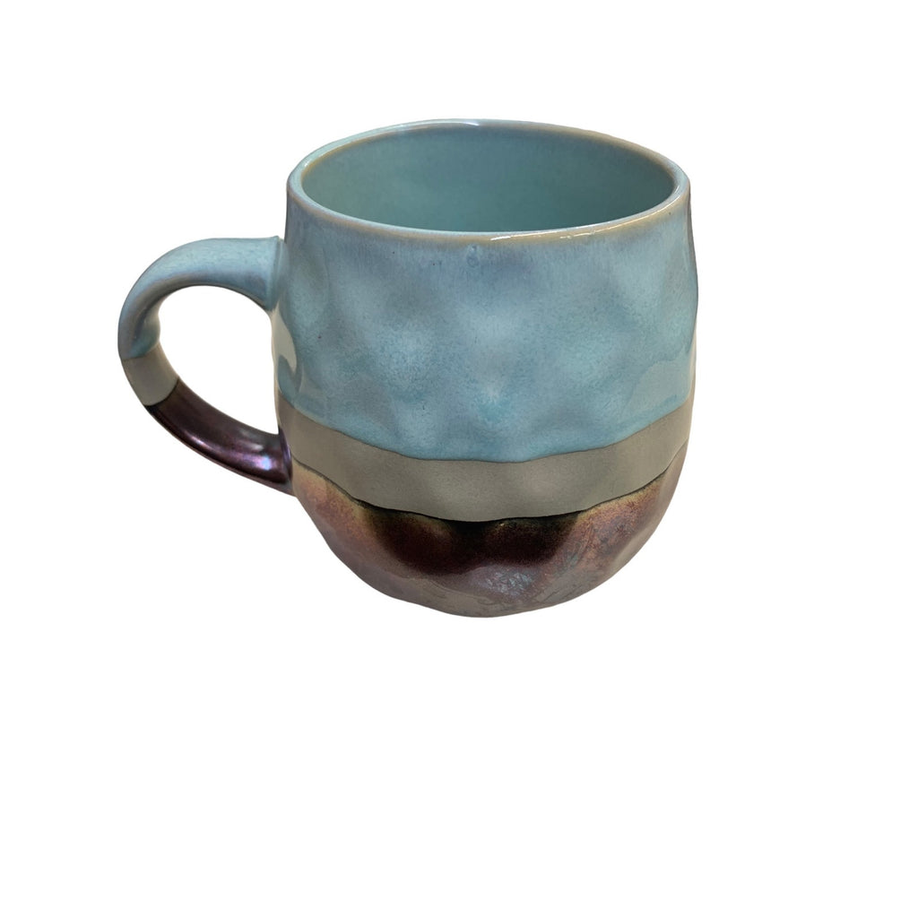 ROSHER Stoneware Mug Metallic Artisan Drip Glaze