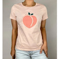 Pact Womens Just Peachy Softspun Organic Cotton Graphic Crew Neck Tee Pink S