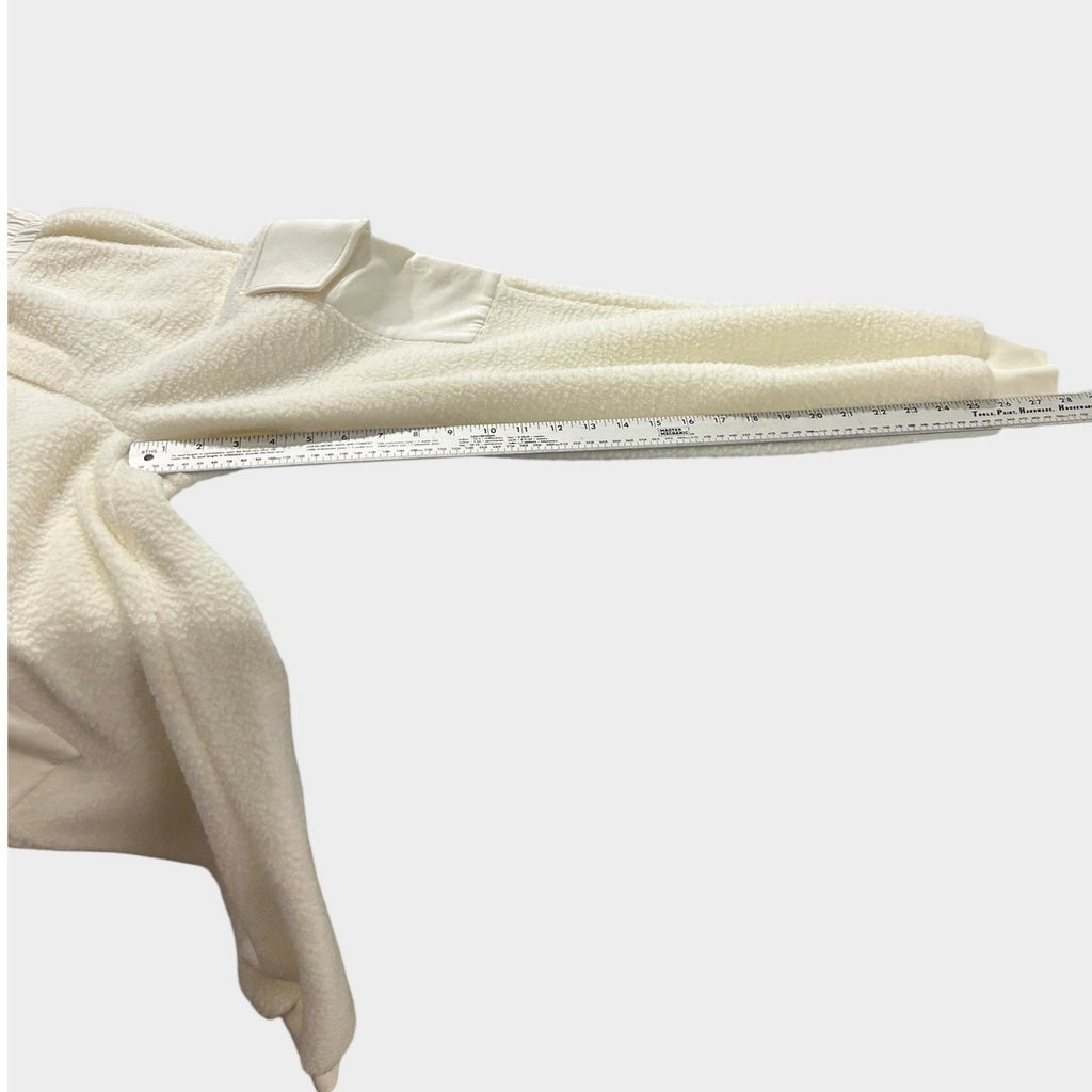 Varley Samson Relaxed Fleece Pants Egret White Cargo Joggers XS sherpa cozy fall