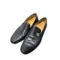 Bally Black Nevio Leather B Logo Buckle Dress Shoes Loafers Size US 10.5D