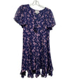 Cinq a Sept Floral Annali silk Dress Womens Dress Sz 8 Tie Front Flutter Sleeve