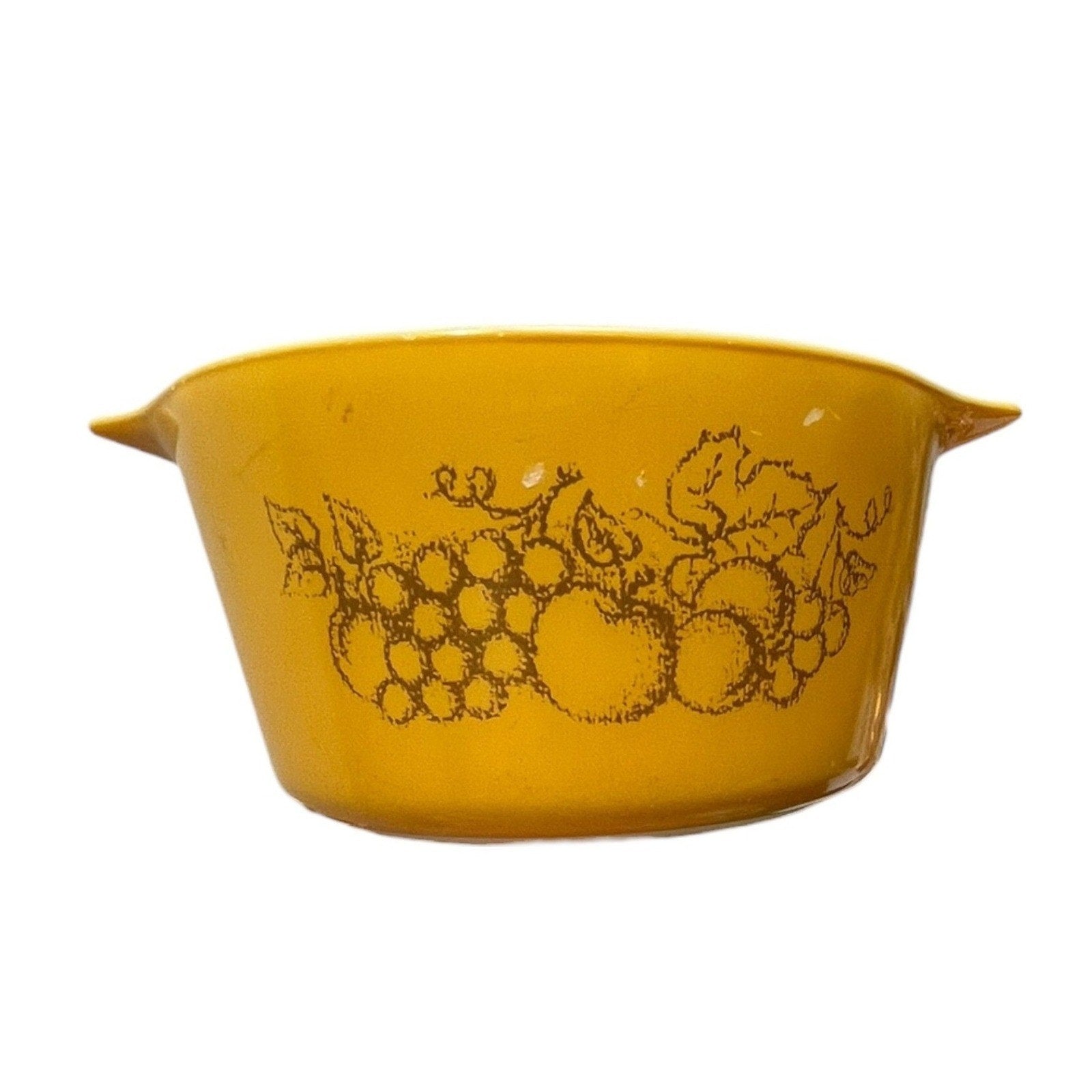 Vintage Pyrex Autumn Harvest 473 1 Qt Casserole Dish with Lid Mustard Yellow