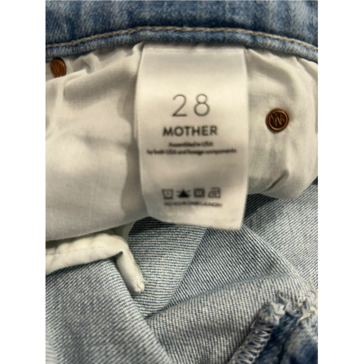 MOTHER High Waisted Tunnel Vision Sneak Jeans Sippin Sweet Tea Light Wash 29