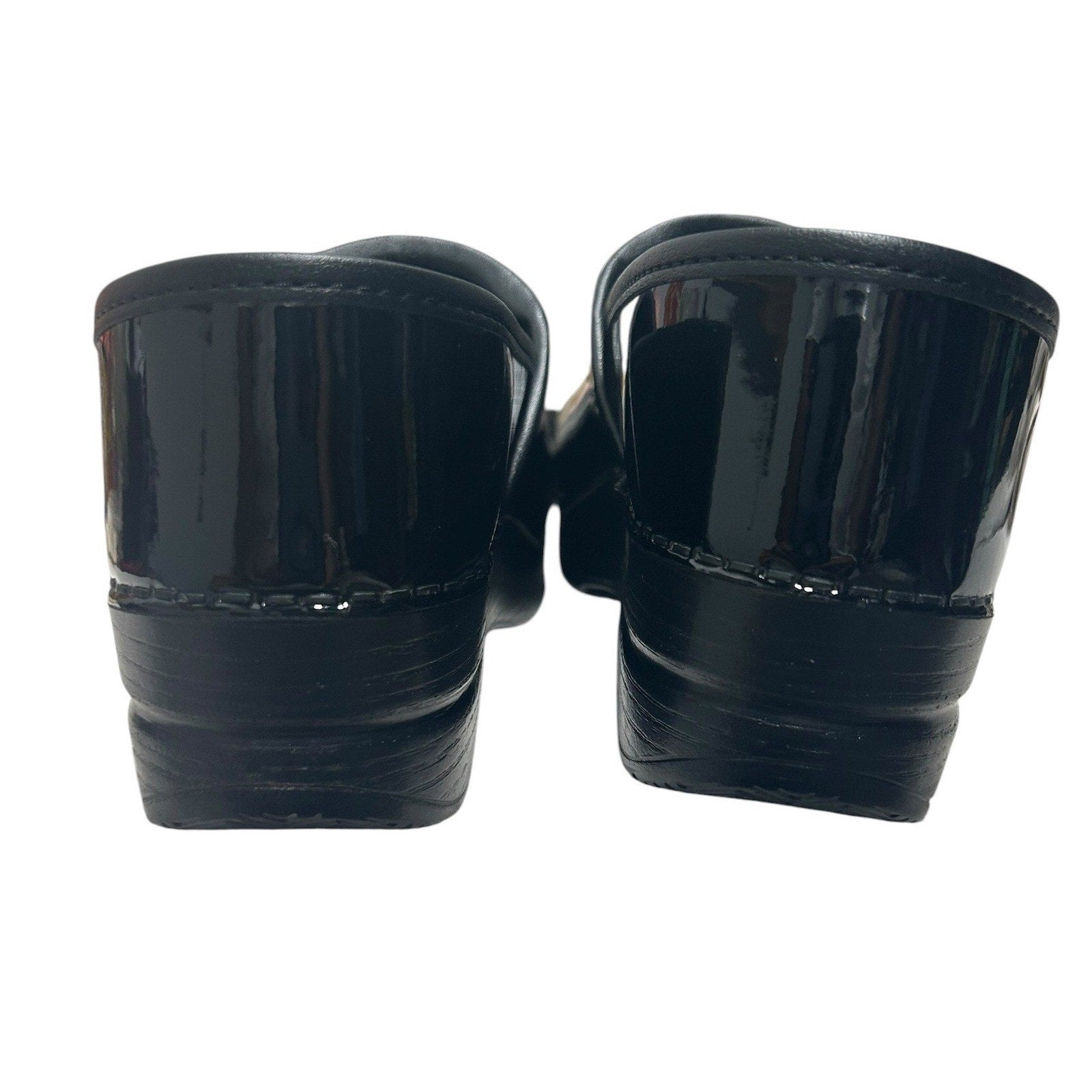 Dansko Professional Patent Black Leather Clogs Shoes 406-020202 EU 37 work nurse