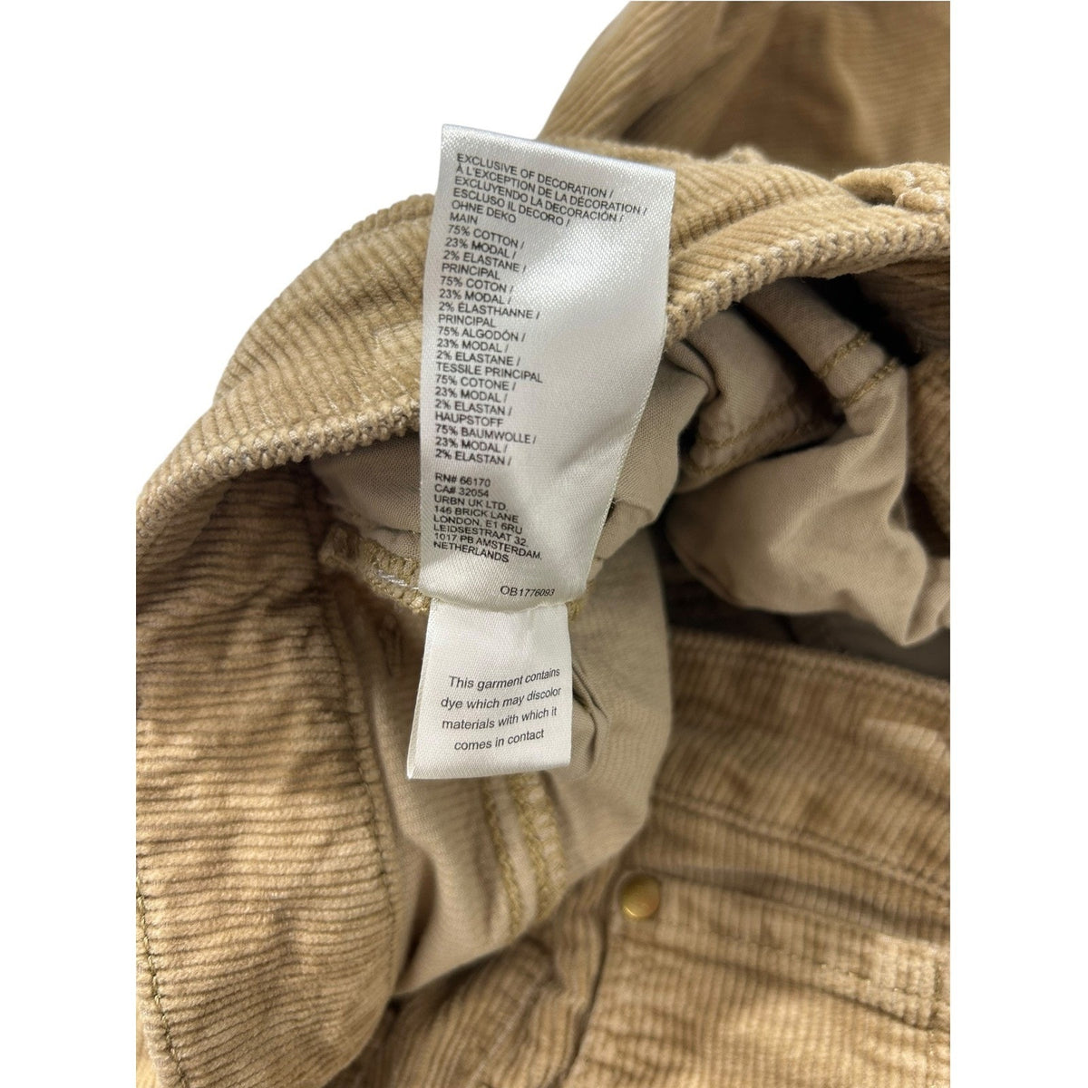 Anthropologie Pilcro The Yaya Mid-Rise Corduroy Crop Flare Jeans Tan Size 32