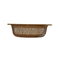 Pyrex Woodland 043 Oval Casserole Dish 1.5 Qt Brown no Lid Vintage Baker