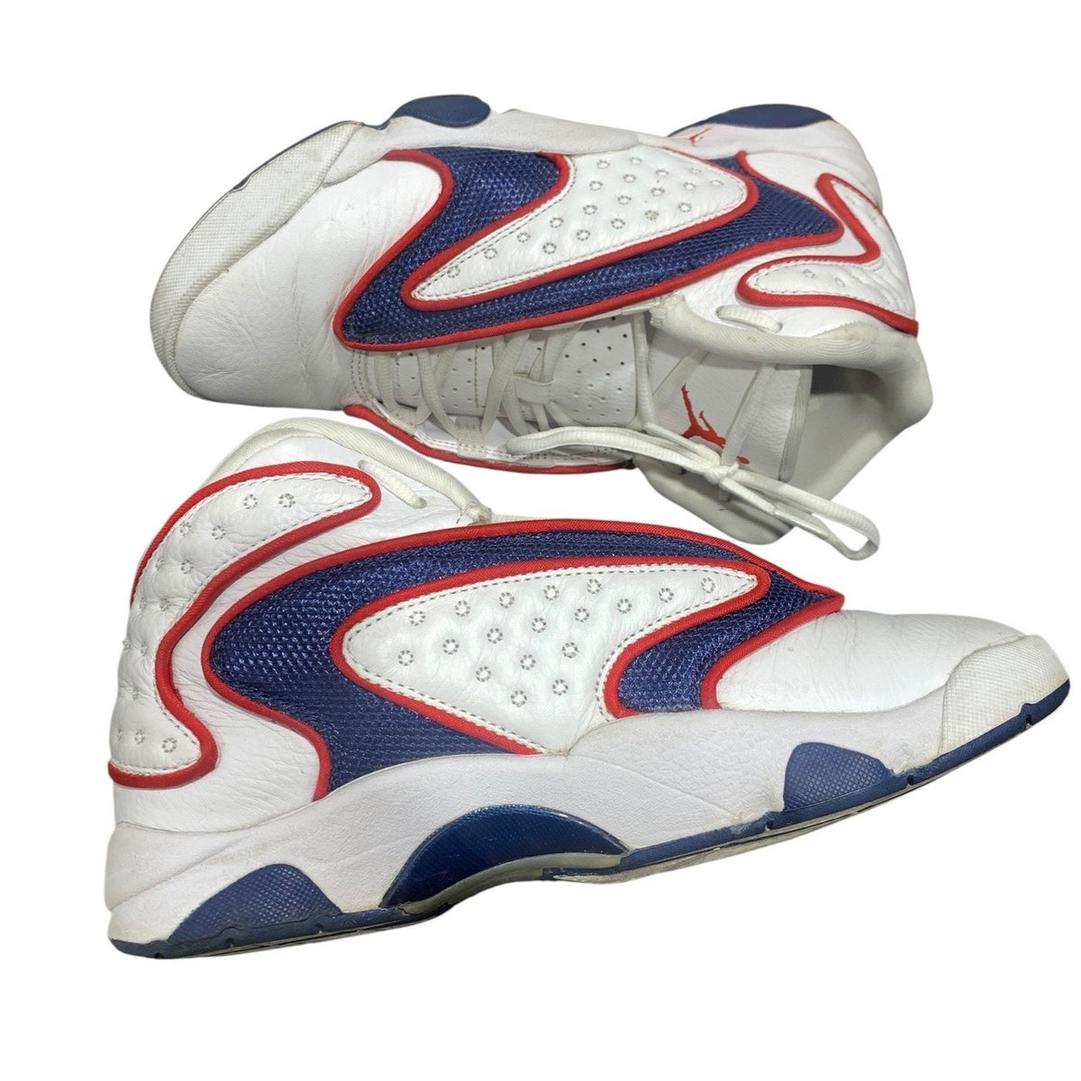 Jordan Womens OG White Navy Red Basketball Sneakers 133000-100 Size 9 retro