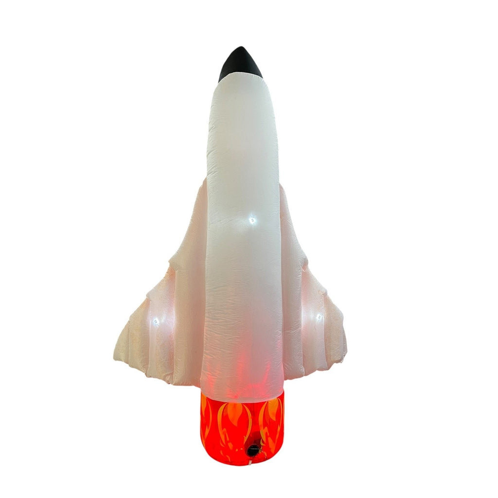 8ft Christmas Santa on Rocket Ship Inflatable Lighted Outdoor Yard Decoration