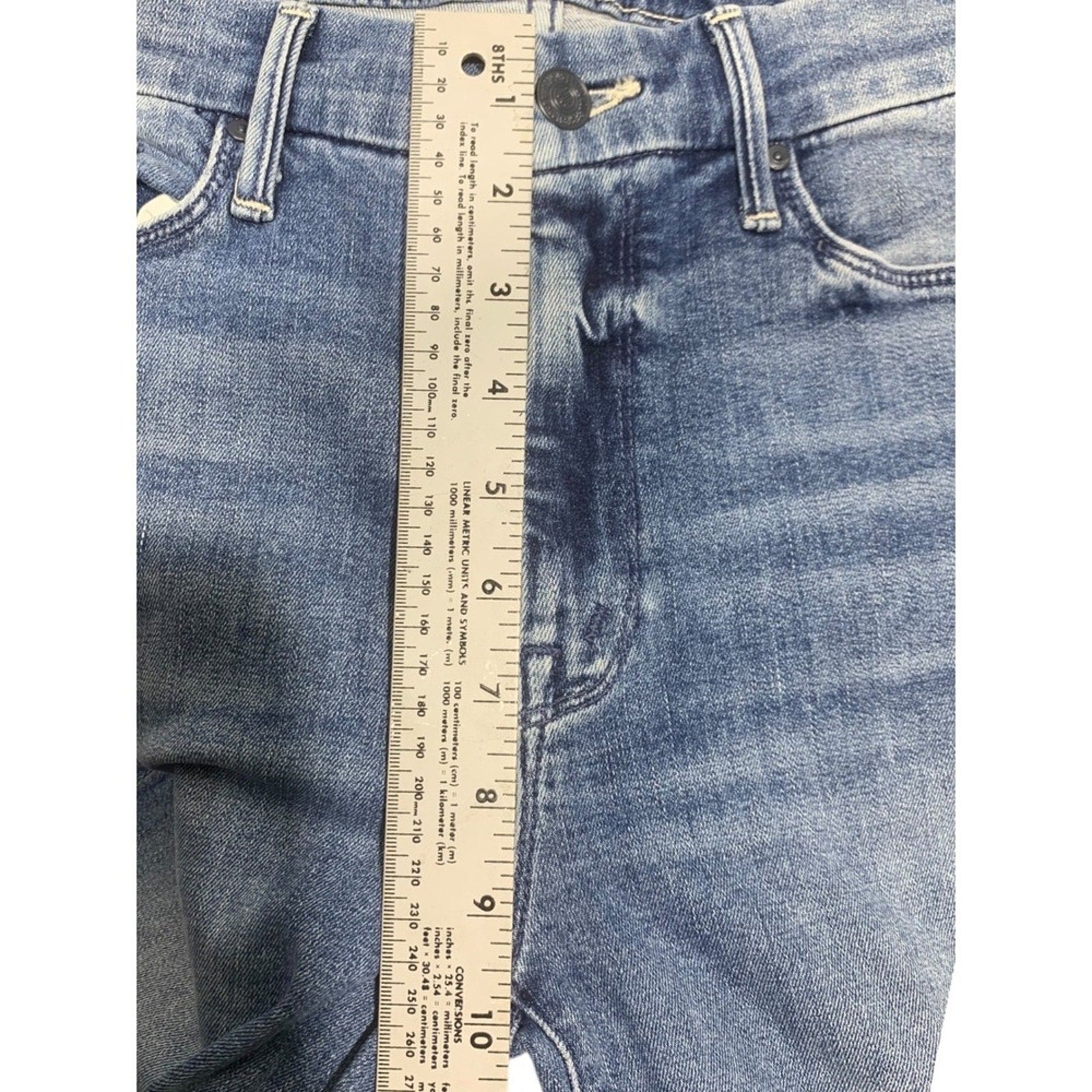 MOTHER Jeans THE LOOKER ANKLE Blue Denim Women's Size 28