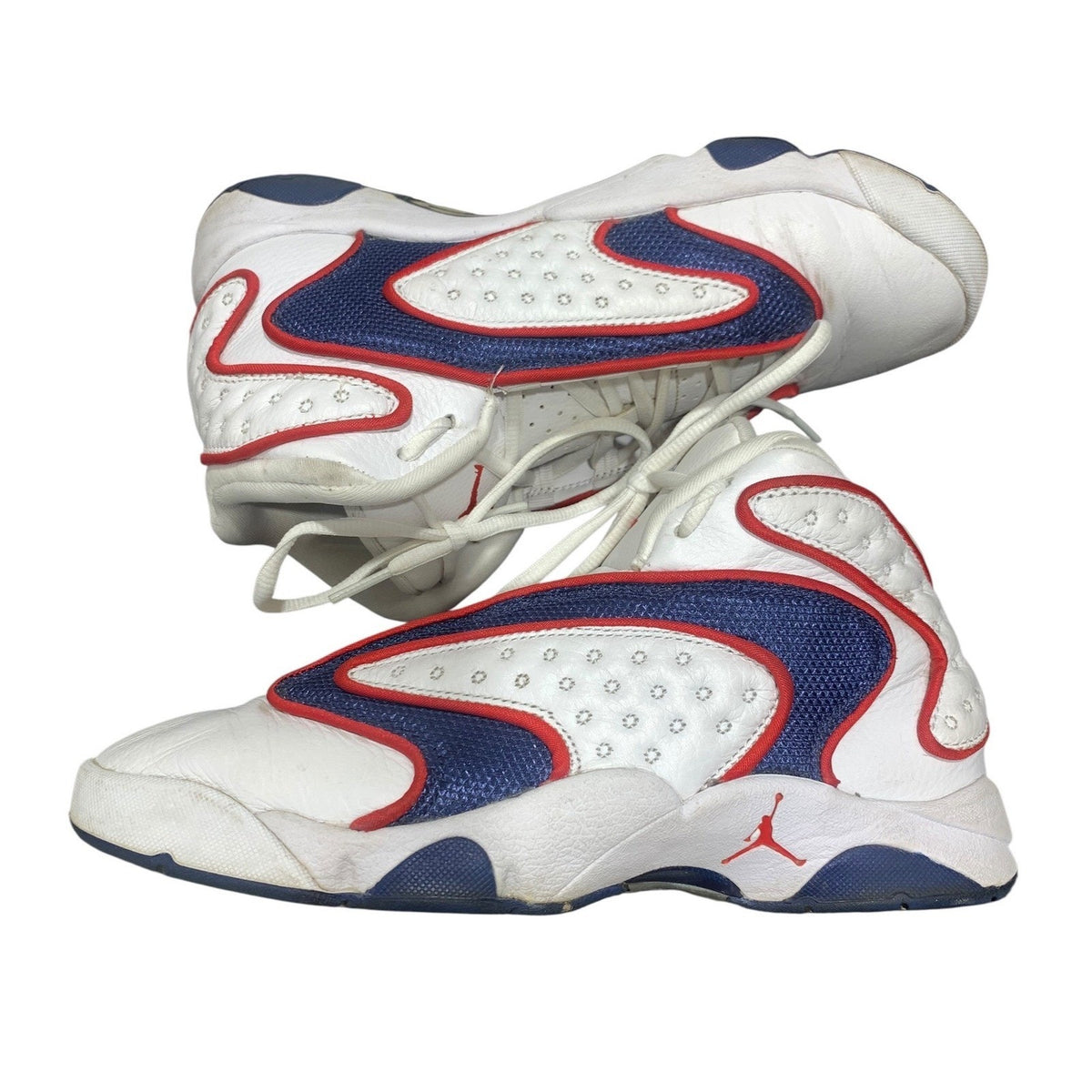 Jordan Womens OG White Navy Red Basketball Sneakers 133000-100 Size 9 retro