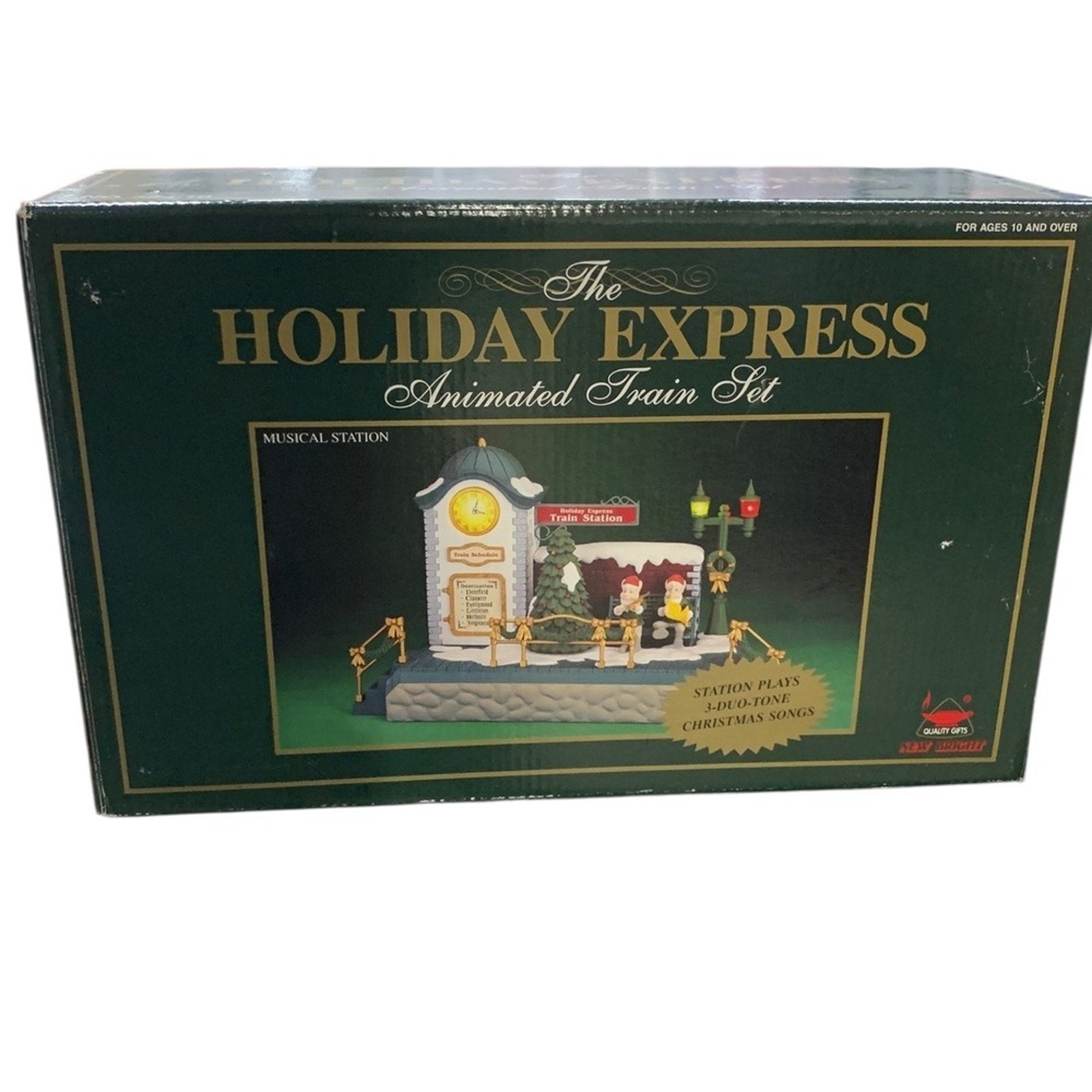 The Holiday Express Animated Train Set Musical Station Plays Songs