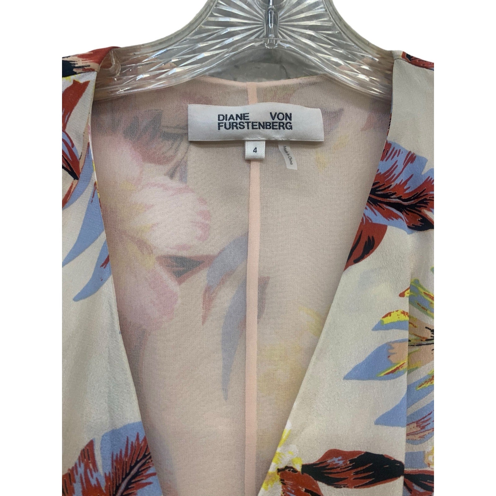 DVF  Diane Von Furstenberg New Savilla Dress Bolan Bone SZ 4