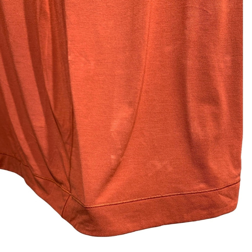 lululemon Modal Pleated Back Long Sleeve Shirt Red Rock Size 8
