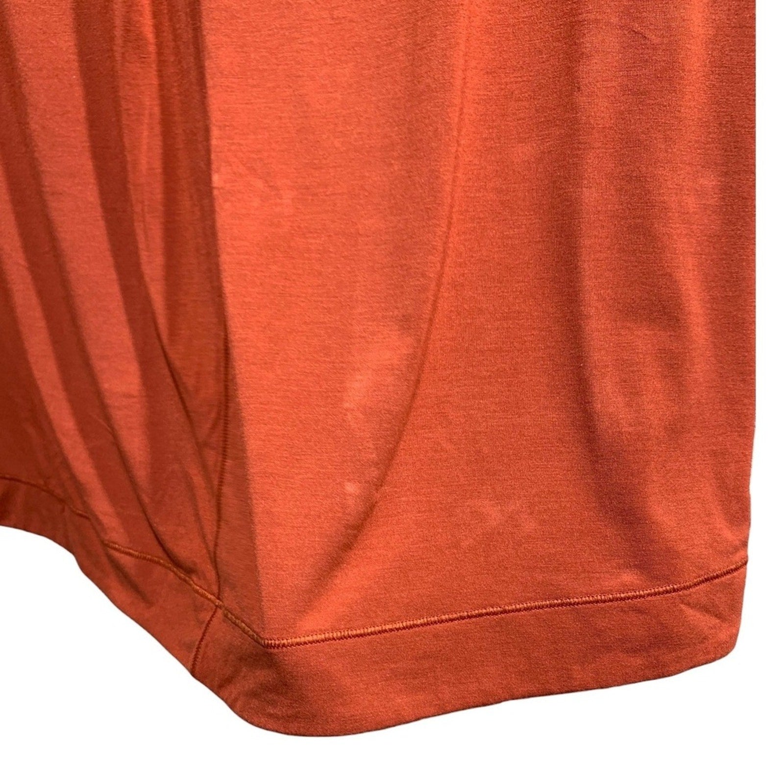 lululemon Modal Pleated Back Long Sleeve Shirt Red Rock Size 8