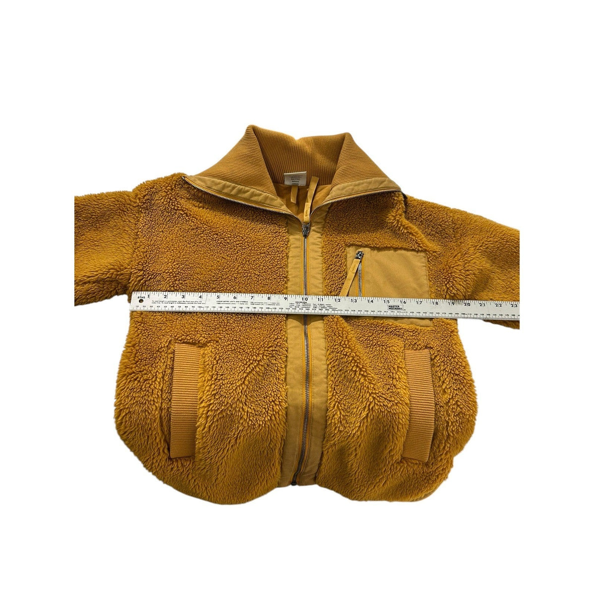 Varley Myla Zip Through Sherpa Jacket Mustard Yellow VAR01703 Small FALL COZY