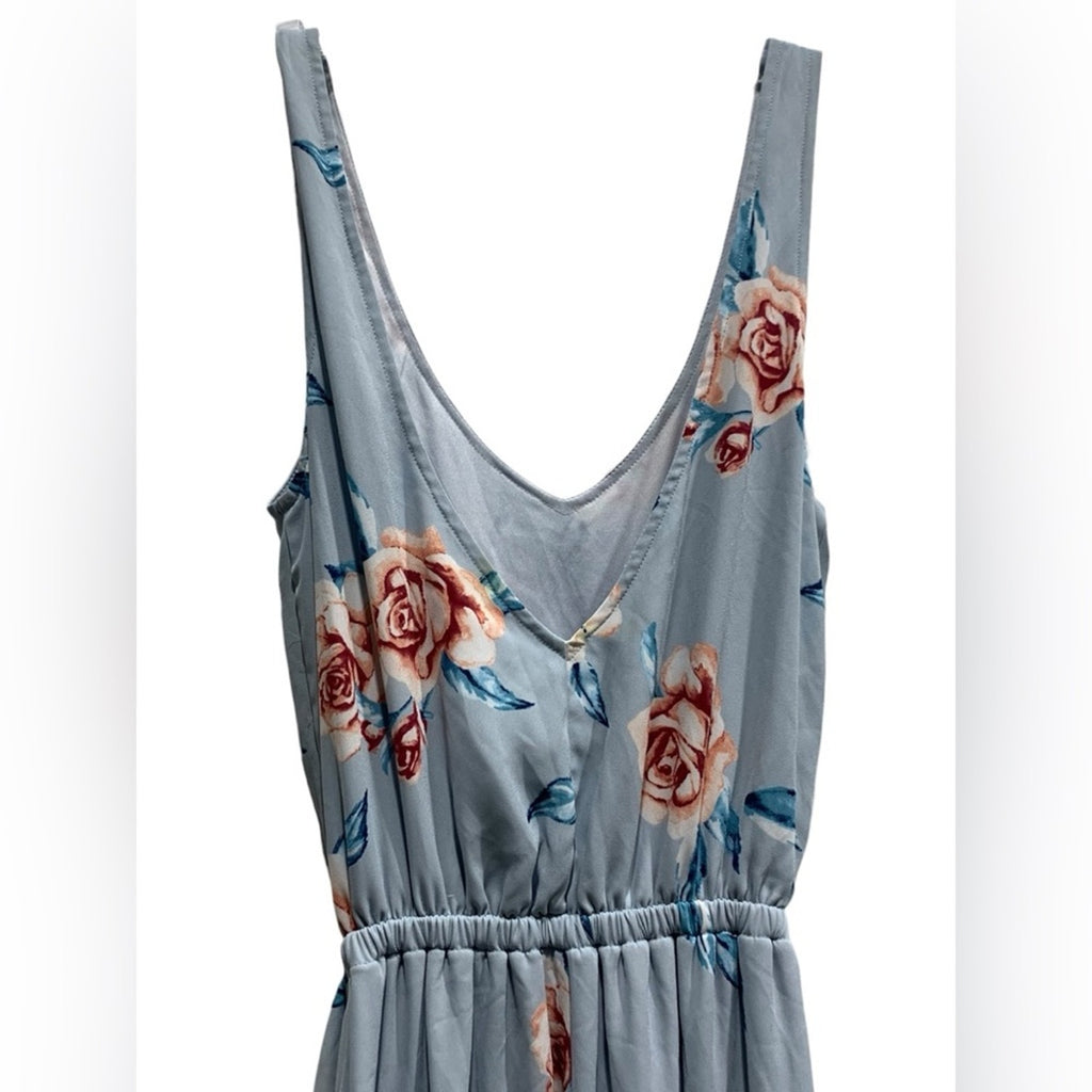 Show Me Your Mumu Blue Floral Kendall Maxi Dress size Small