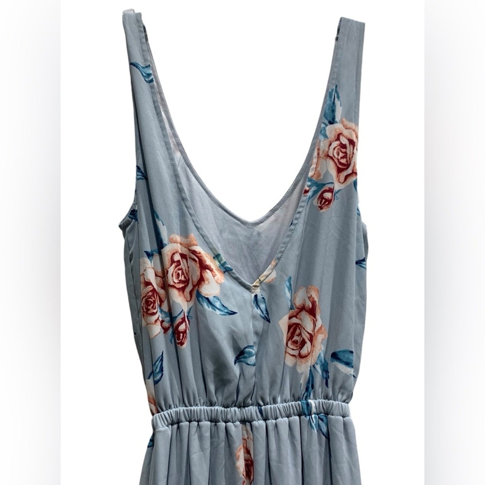 Show Me Your Mumu Blue Floral Kendall Maxi Dress size Small