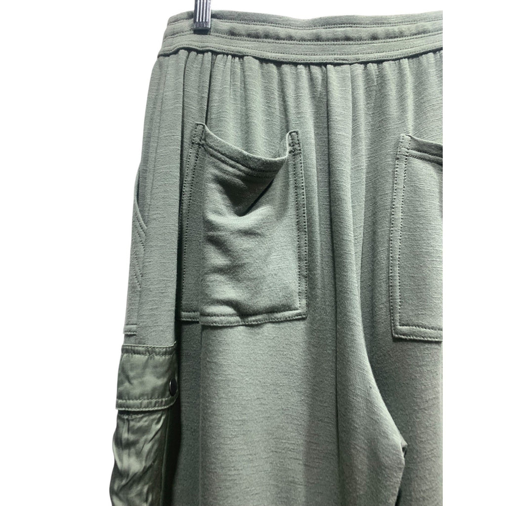 Daily Practice Anthropologie Green Cargo Wide Leg Knit Pants XS New with Tags