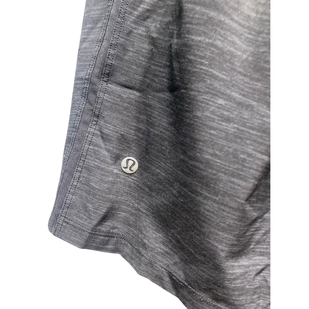 Lululemon Mens Pace Breaker Lined Shorts Black Heathered Space Dye Size L 310